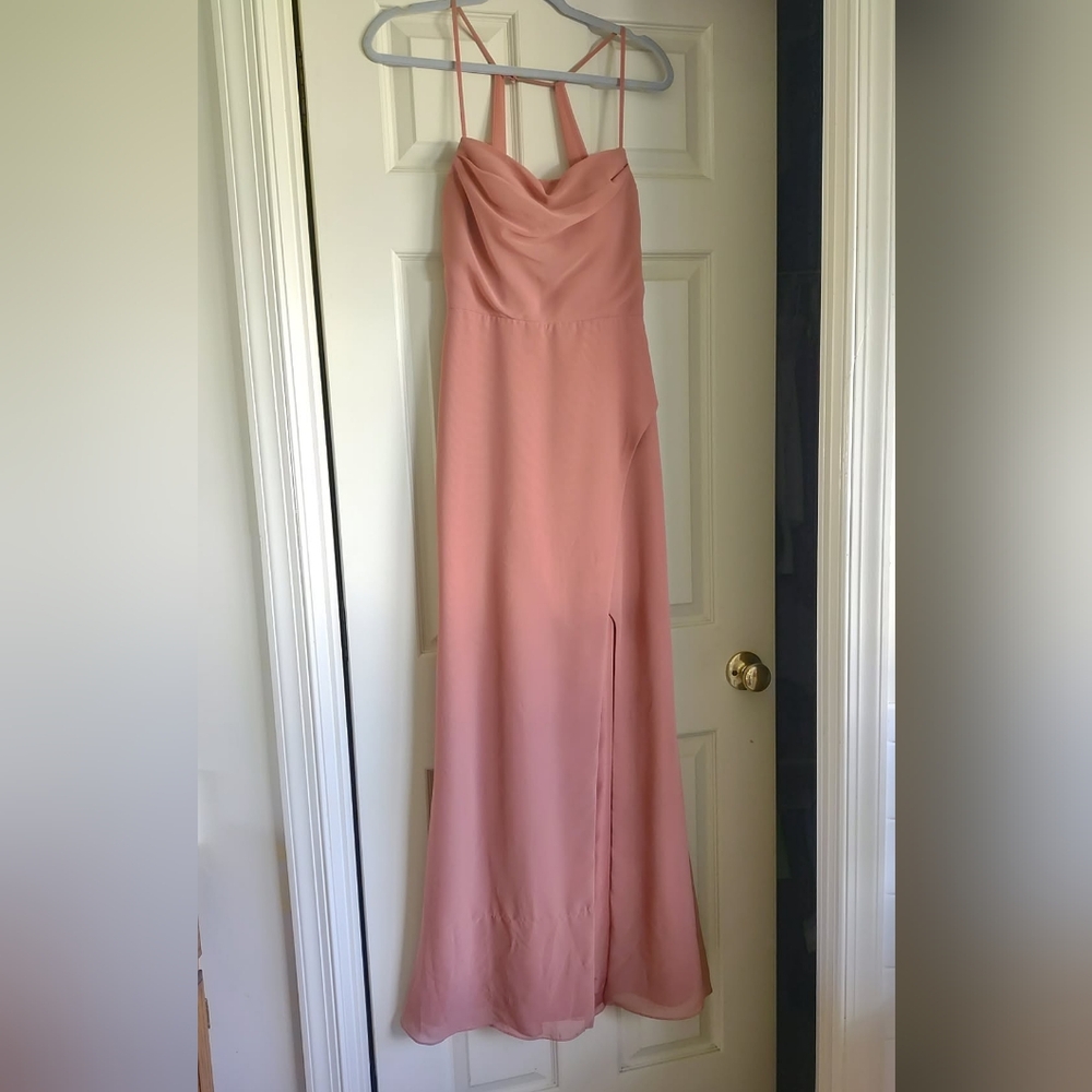 Elegant Pink Sleeveless Dress